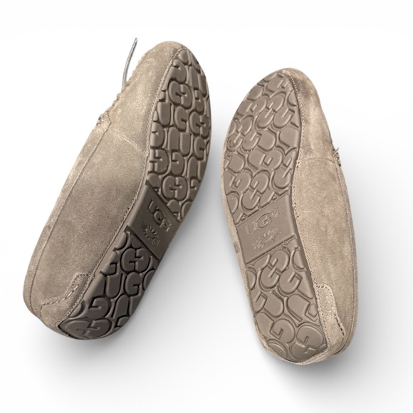 Uggs Men Moccasin Loafer Grey Suede w/wool lined Size 10 EUC - Picture 6 of 8